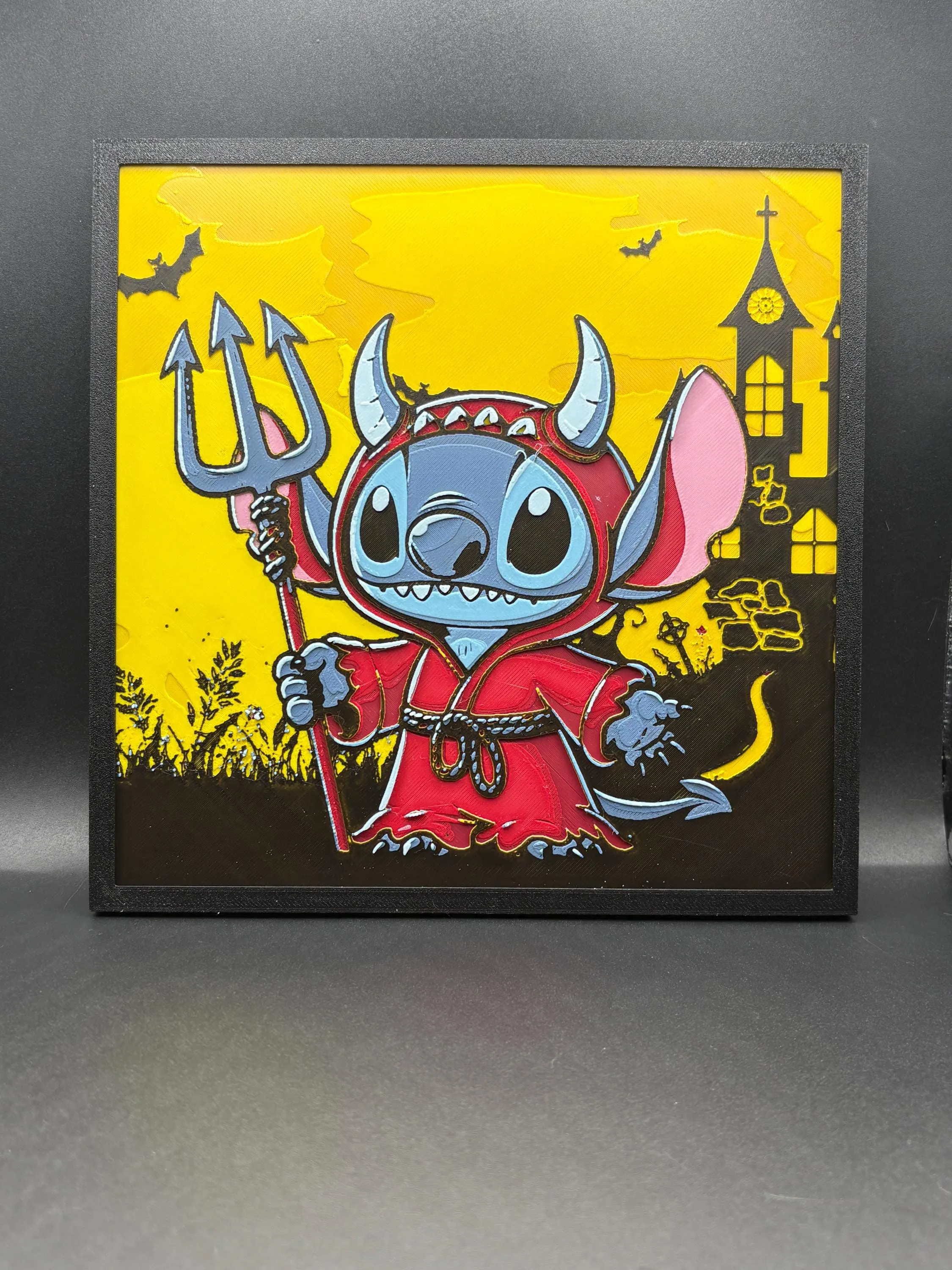 Stitch Devil Costume 3D Wall Art